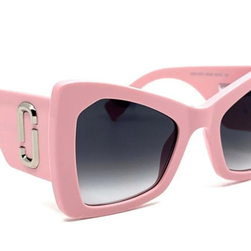NIB Marc Jacobs Pink Sunglasses with Silver Accent Full Inclusion - Picture 1 of 12